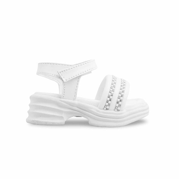 Girls White Formal Sandal KD9918