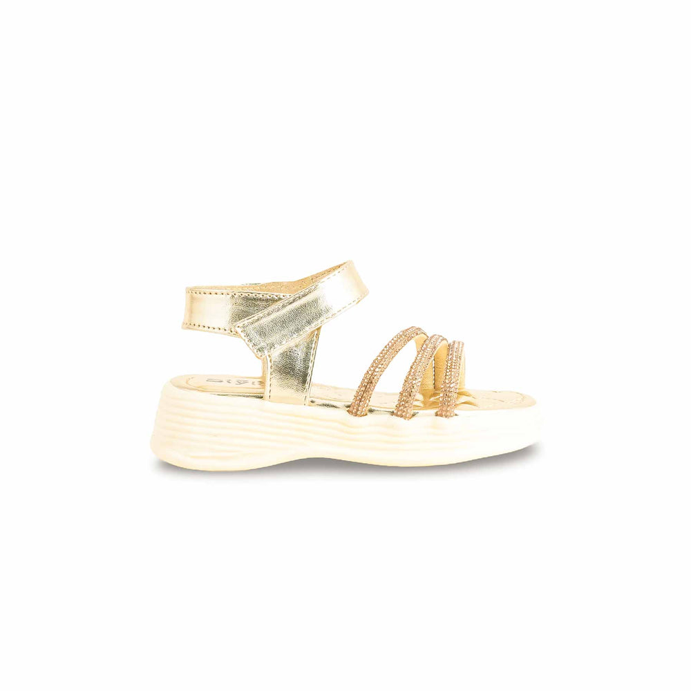 Girls Golden Fancy Sandal KD9919