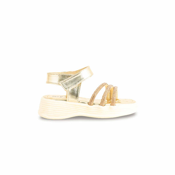 Girls Golden Fancy Sandal KD9919