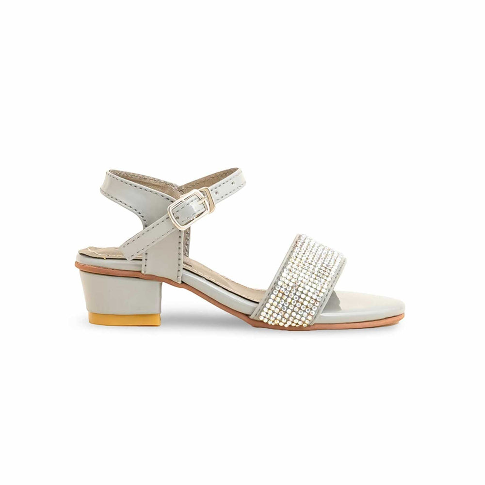 Girls Grey Fancy Sandal KD9923