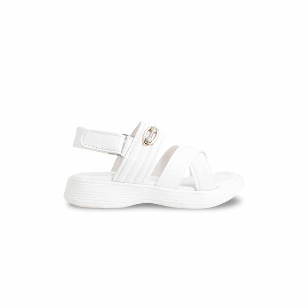 Girls White Formal Sandal KD9931