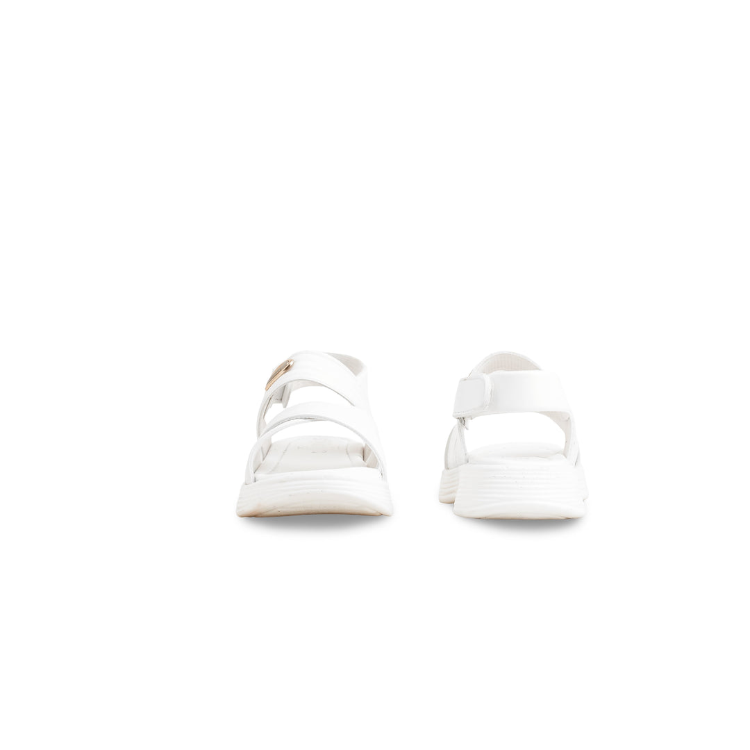 Girls White Formal Sandal KD9931