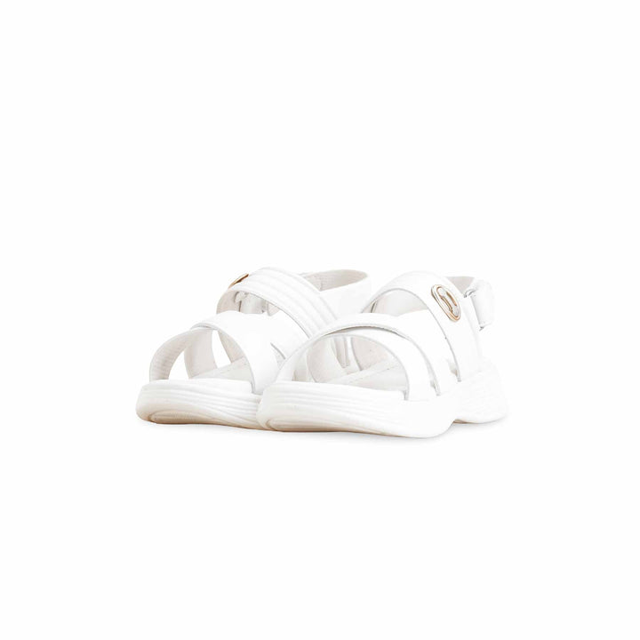Girls White Formal Sandal KD9931