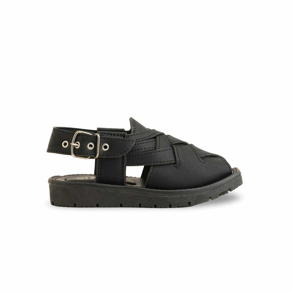 Boys Black Peshawari Chappal KD9934