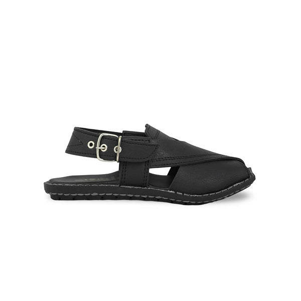 Boys Black Peshawari Chappal KD9935