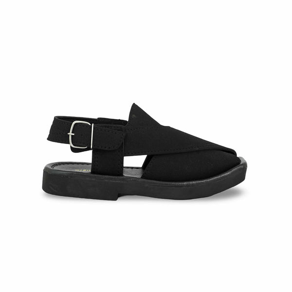 Boys Black Peshawari Chappal KD9939
