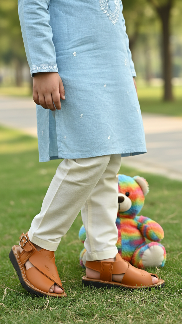 Boys Mustard Peshawari Chappal KD9947