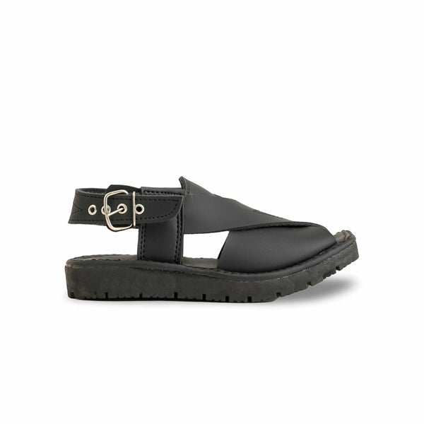 Boys Black Peshawari Chappal KD9947