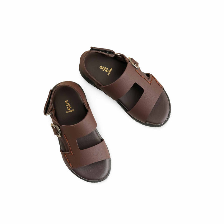 Boys Brown Formal Sandal KD9954