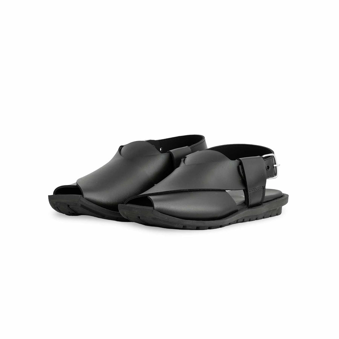 Boys Black Peshawari Chappal KD9955