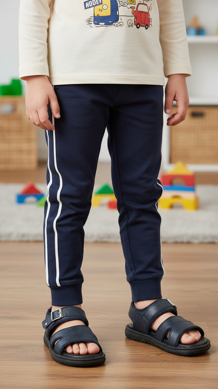 Boys Navy Formal Sandal KD9960