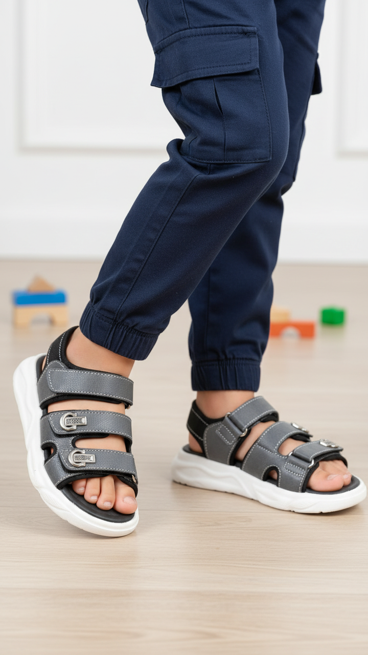 Boys Black Casual Sandal KD9965