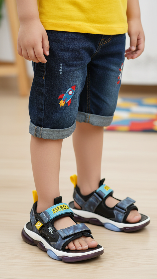 Boys Sky Blue Casual Sandal KD9973