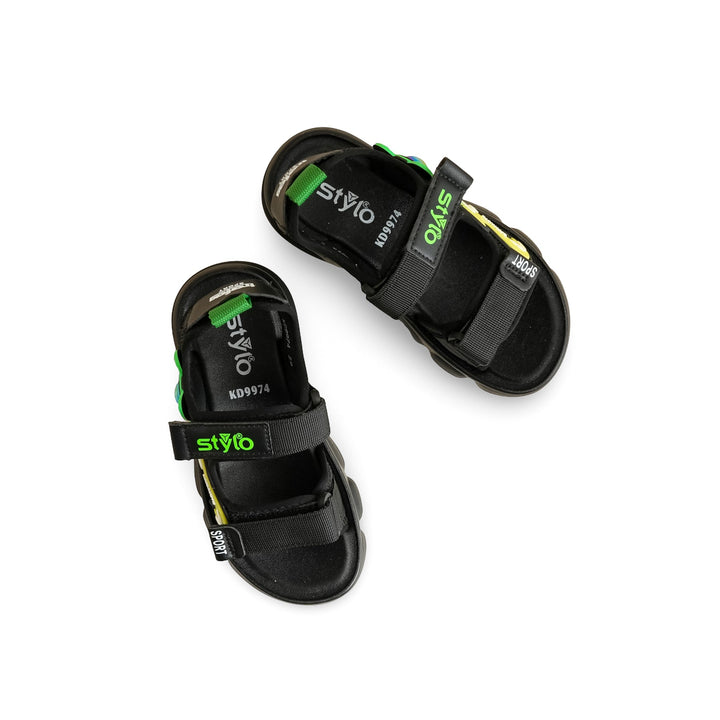 Boys Black Casual Sandal KD9974
