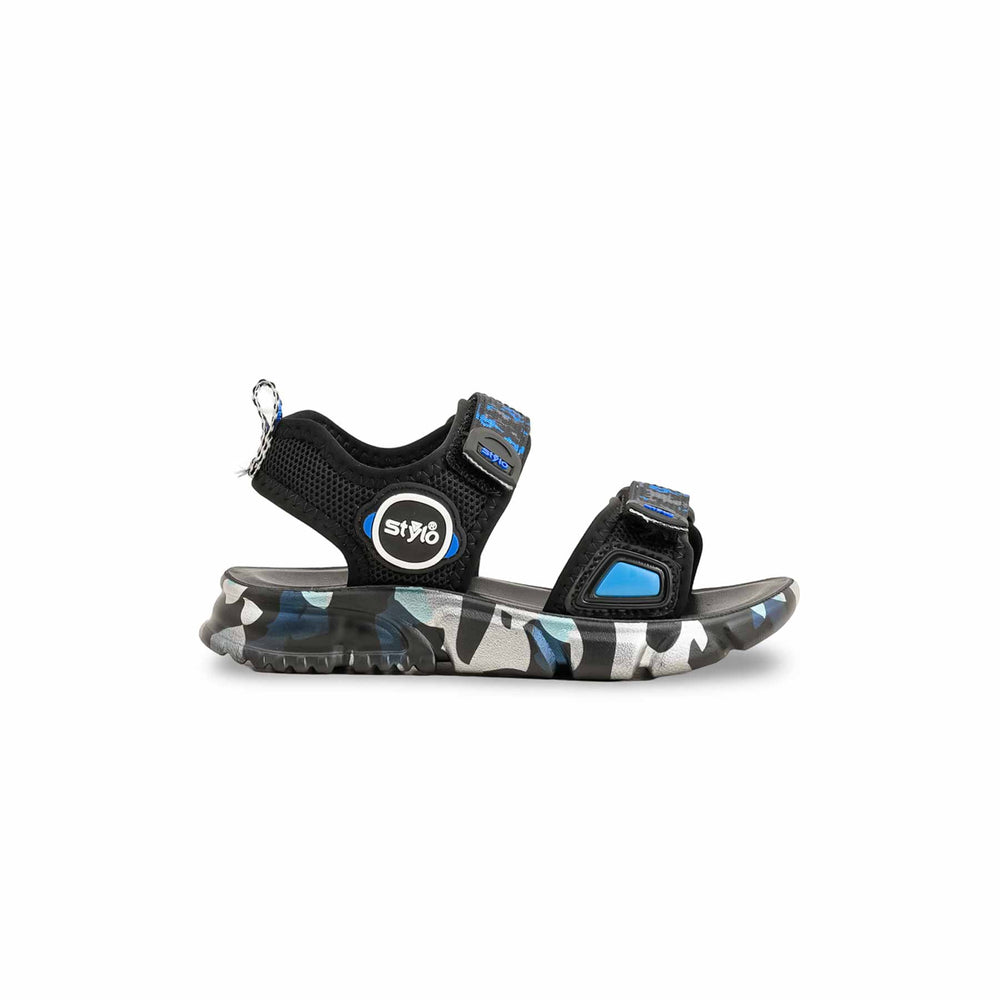 Boys Black Casual Sandal KD9975