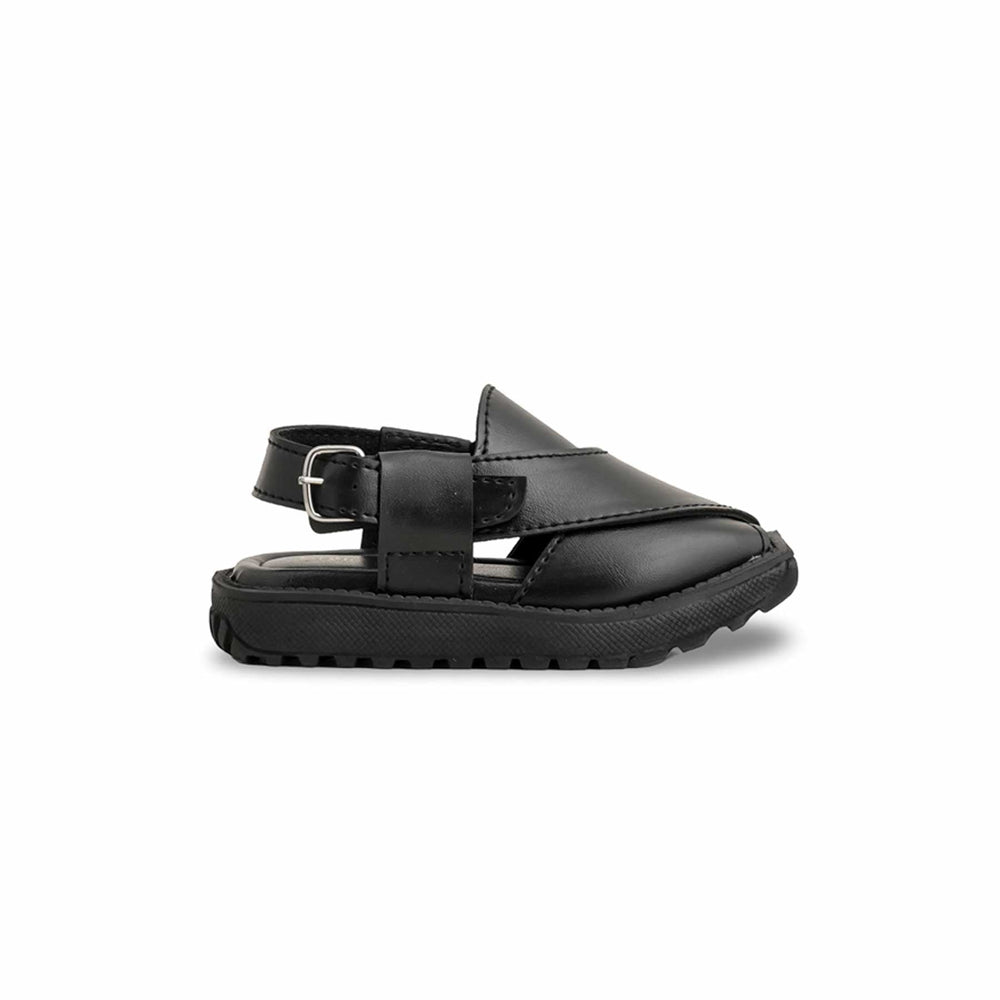 Boys Black Peshawari Chappal KD9992