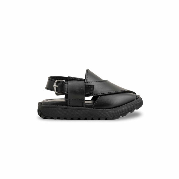 Boys Black Peshawari Chappal KD9992