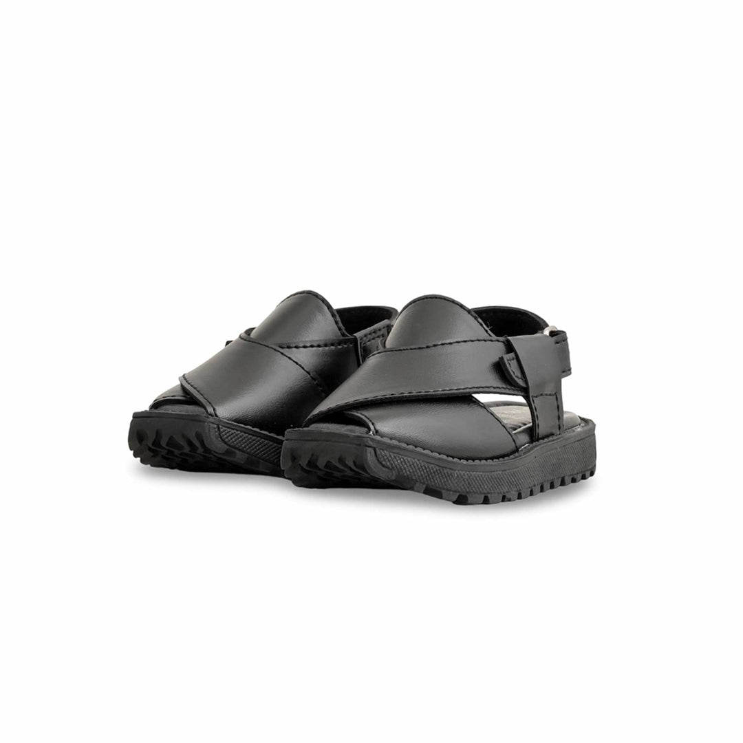Boys Black Peshawari Chappal KD9992