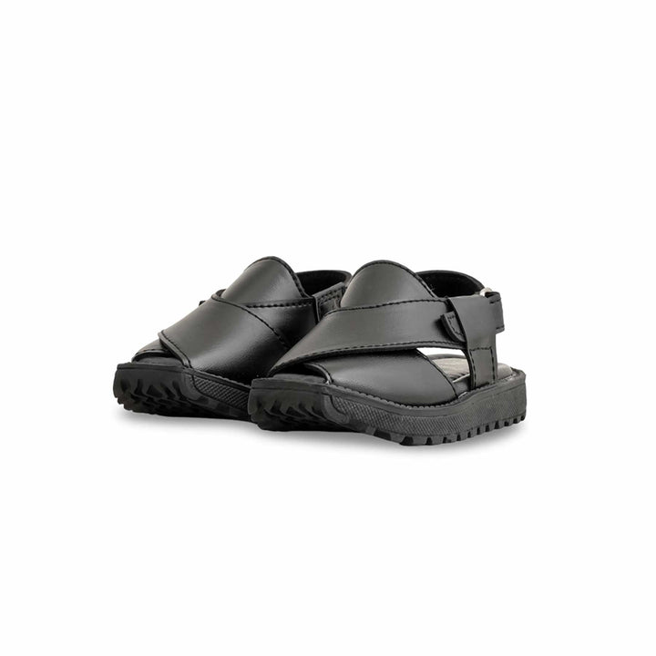 Boys Black Peshawari Chappal KD9992