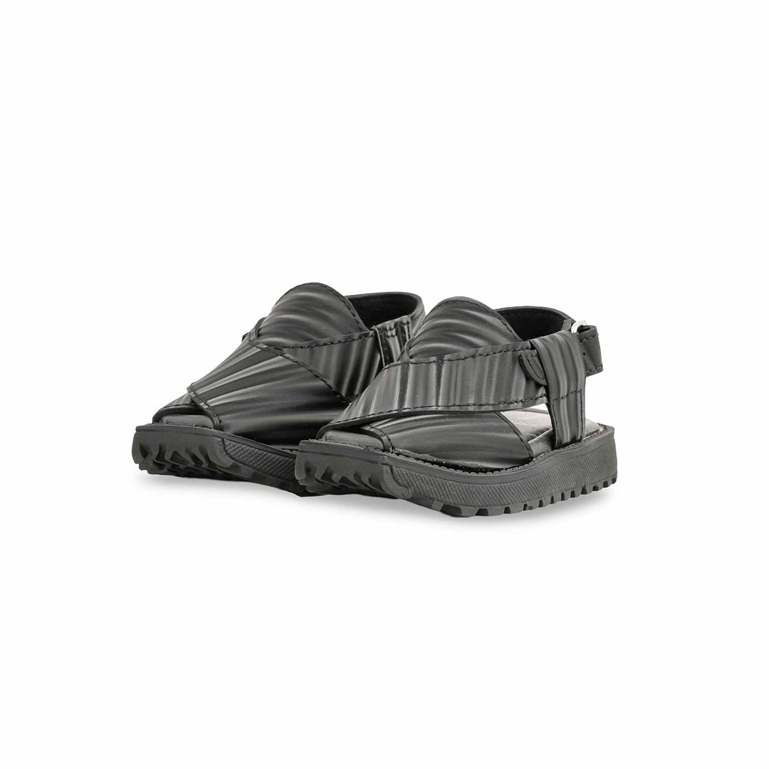 Boys Black Peshawari Chappal KD9994