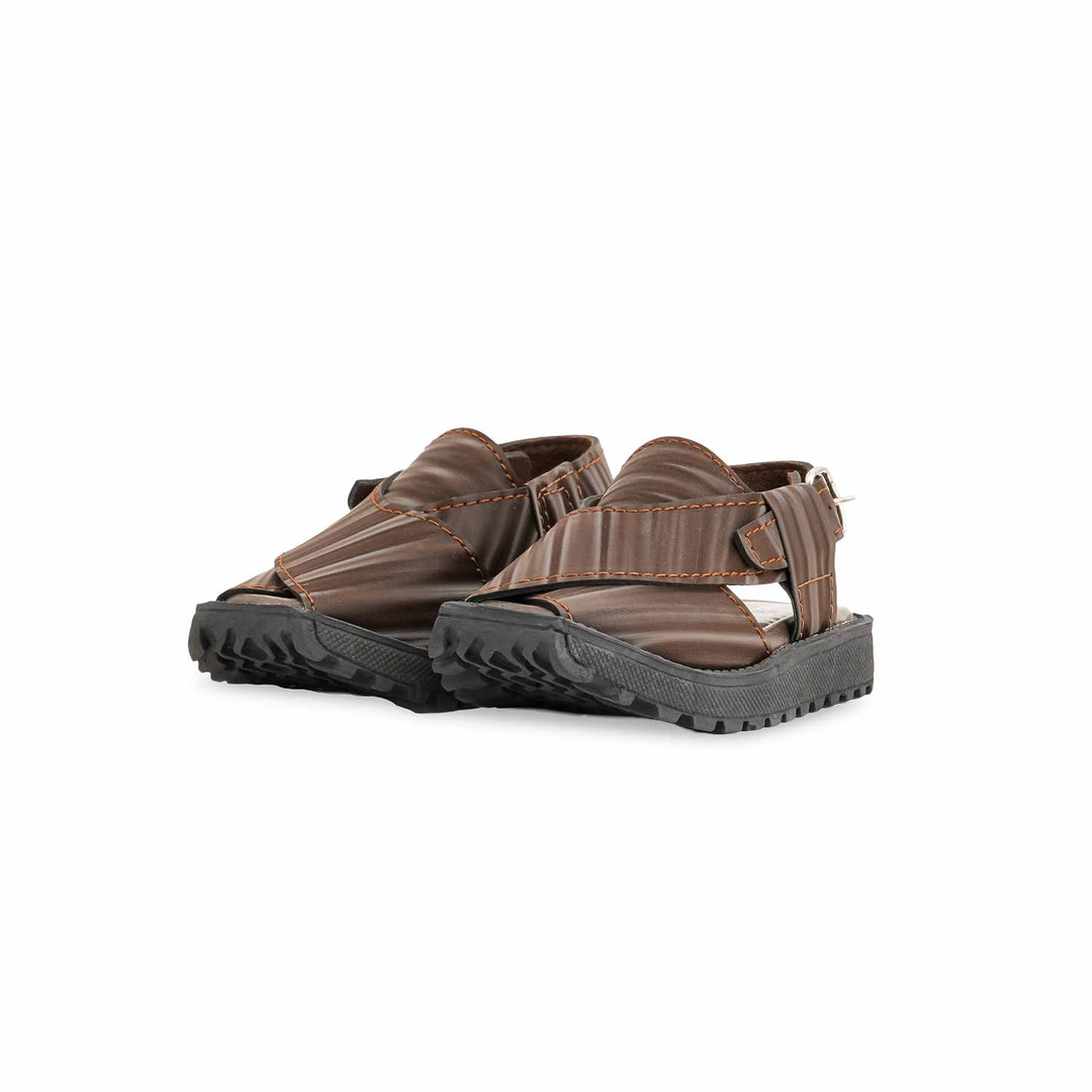 Boys Brown Peshawari Chappal KD9994