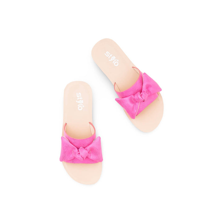 Girls Pink Casual Slipper KDS009