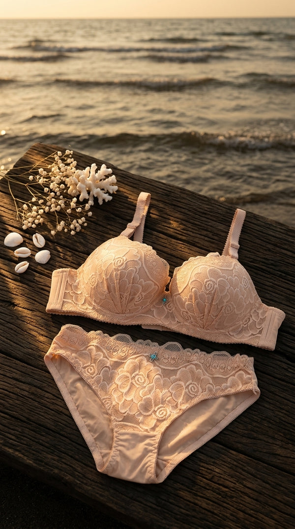 Skin Padded Bra Set For Women LB2045