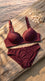 Red Padded Bra Set For Women LB2085
