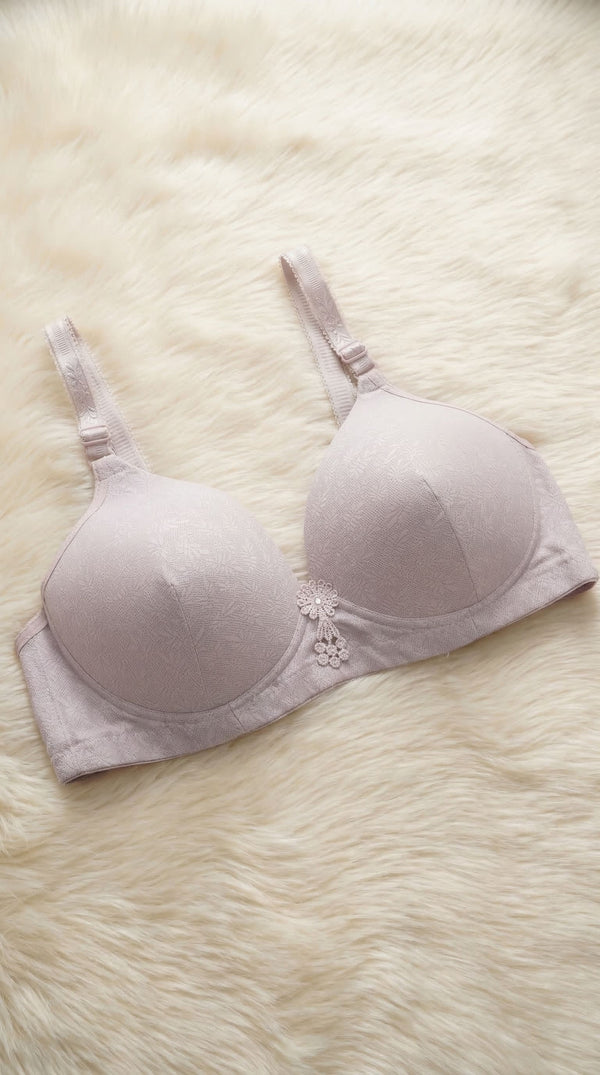 Grey Basic Cotton Bra For Women LB5000