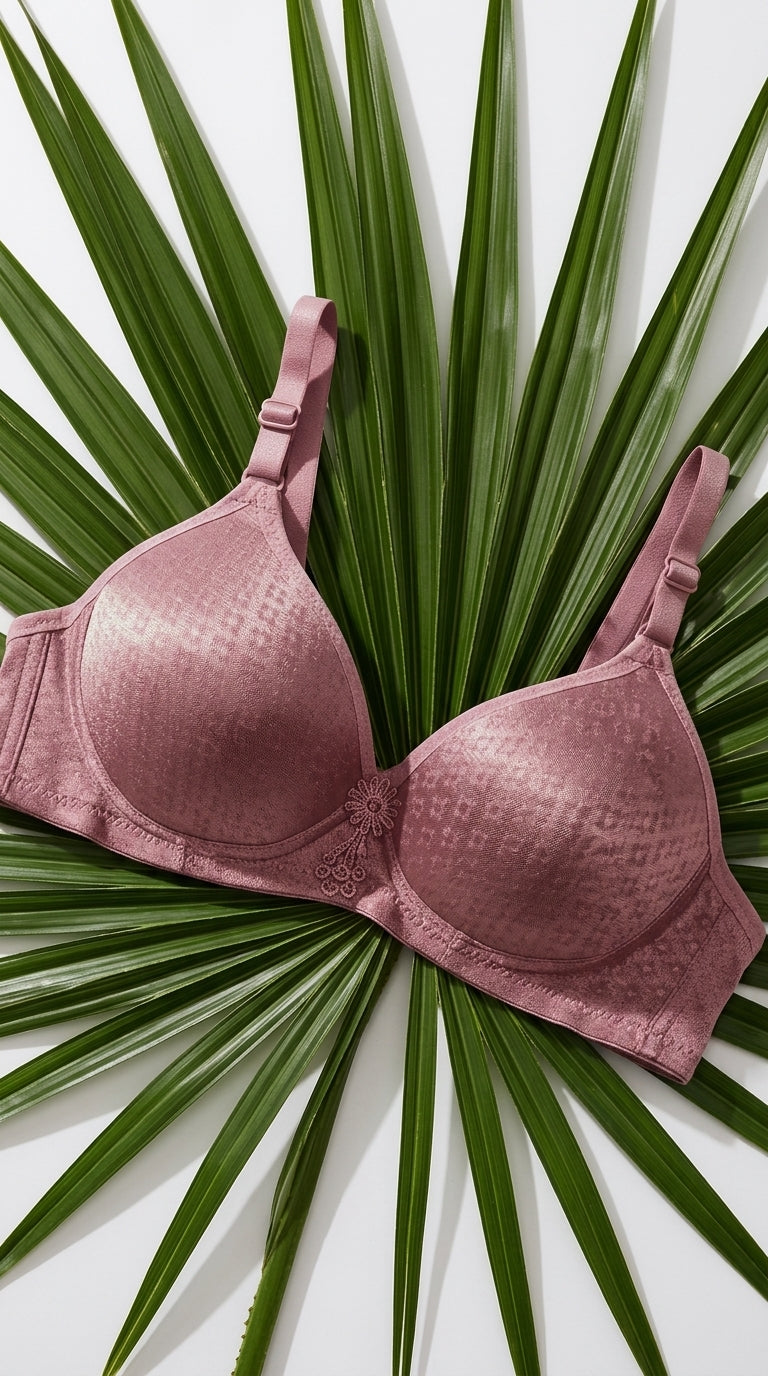 Pink Cotton Padded Bra For Women LB5002