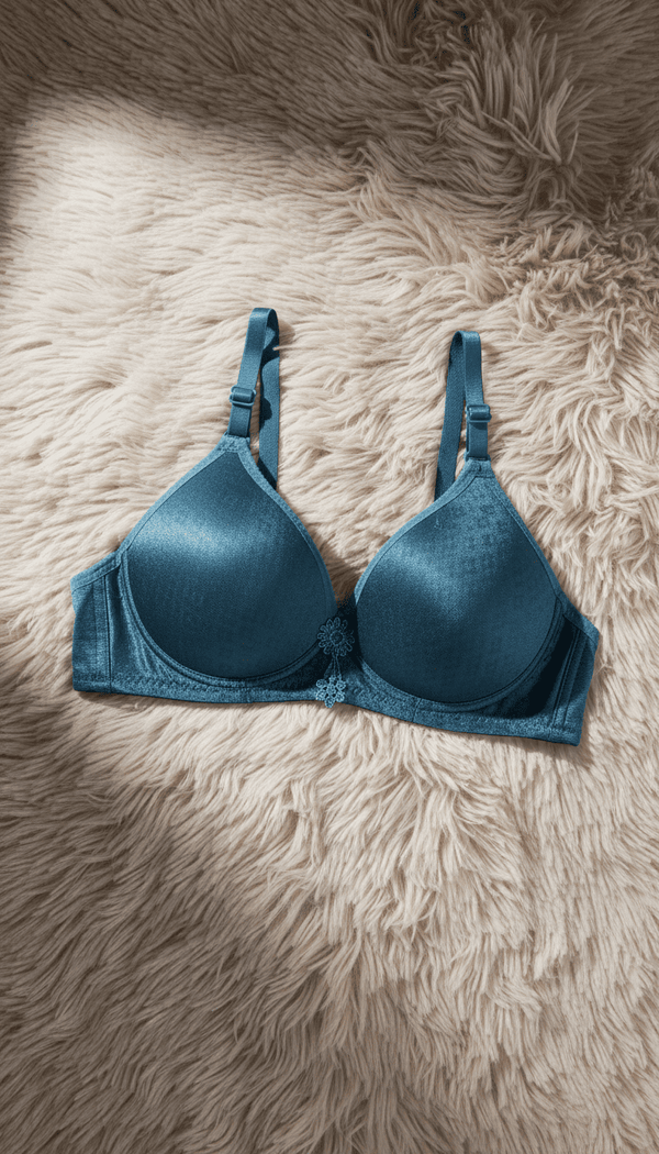 Blue Cotton Bra For Women LB5002