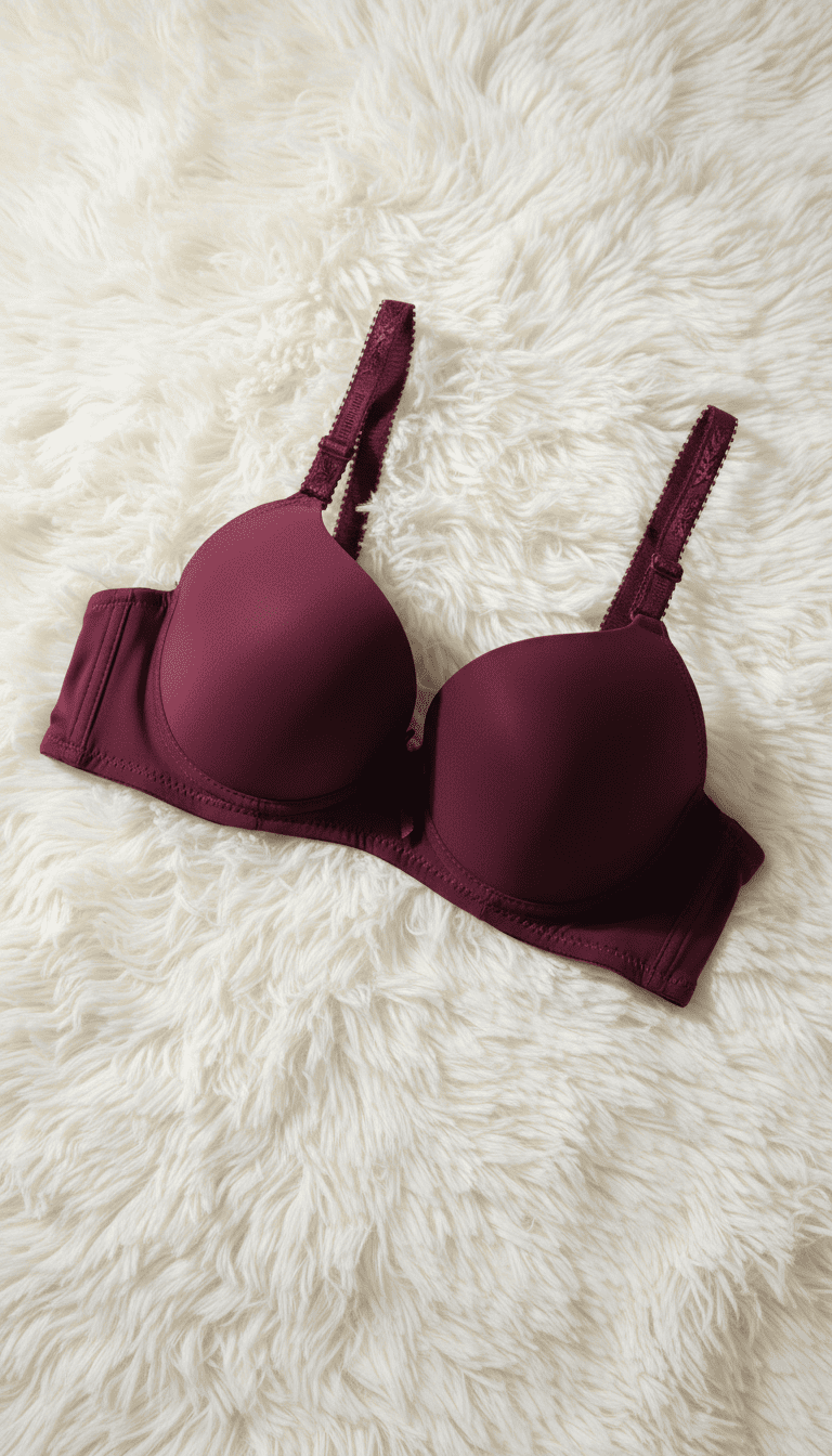 Maroon Cotton Bra For Women LB5004