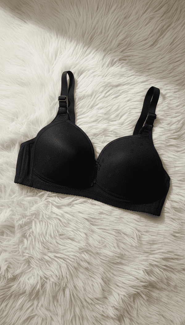 Black Cotton Bra For Women LB5006