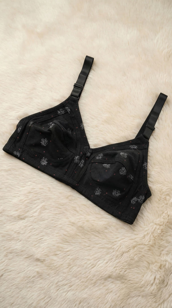 Black Basic Cotton Bra For Women LB5039