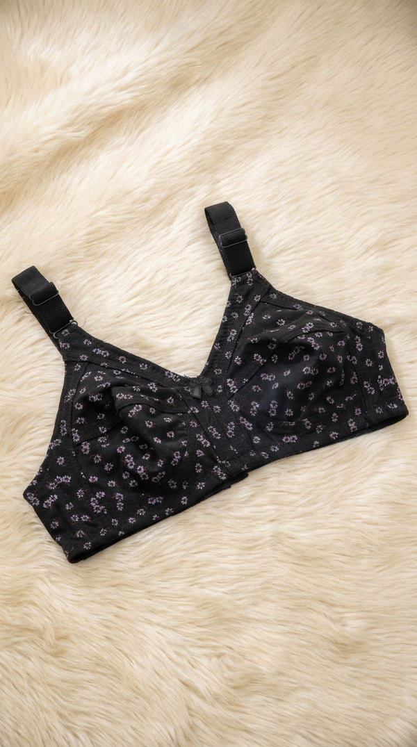 Black Basic Cotton Bra For Women LB5042
