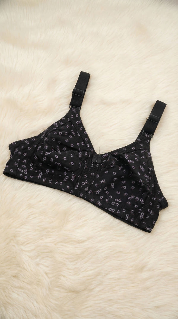 Black Basic Cotton Bra For Women LB5043