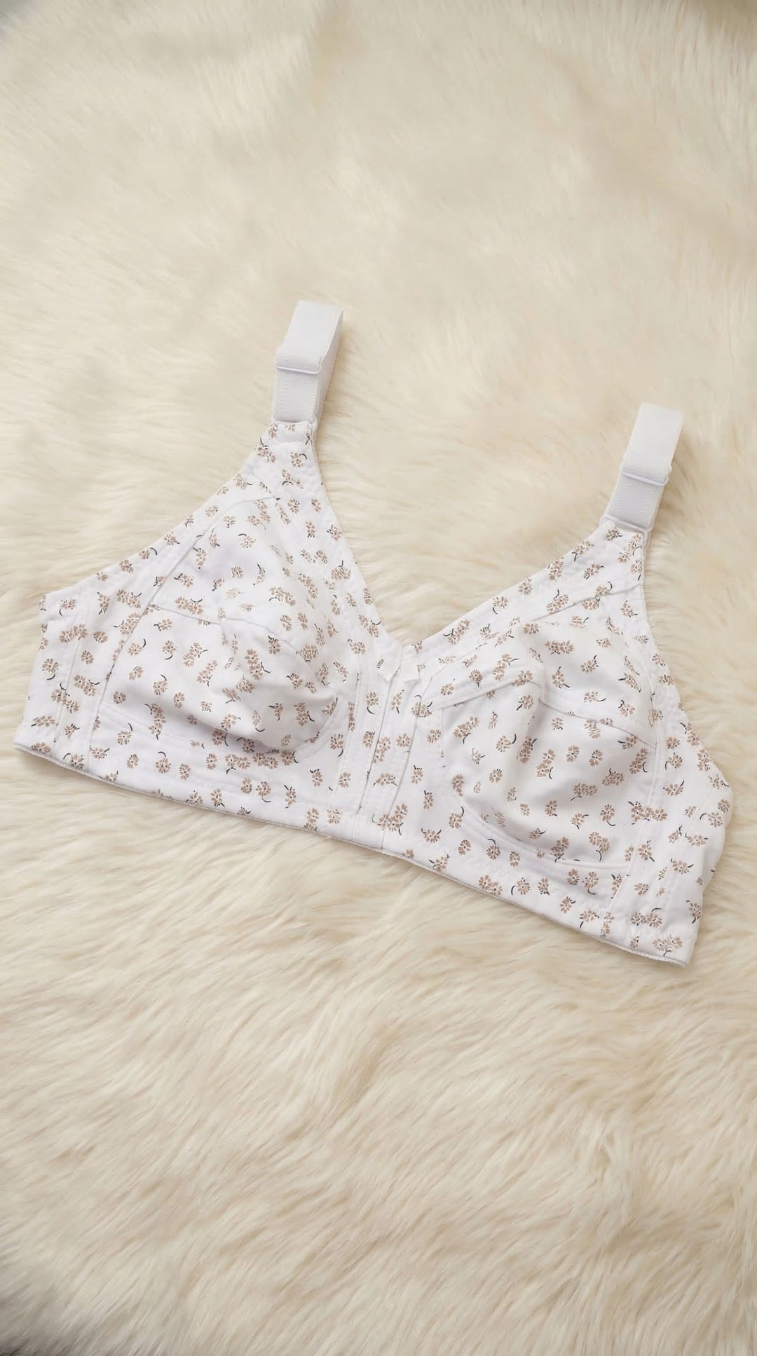 Off/White Basic Cotton Bra For Women LB5043