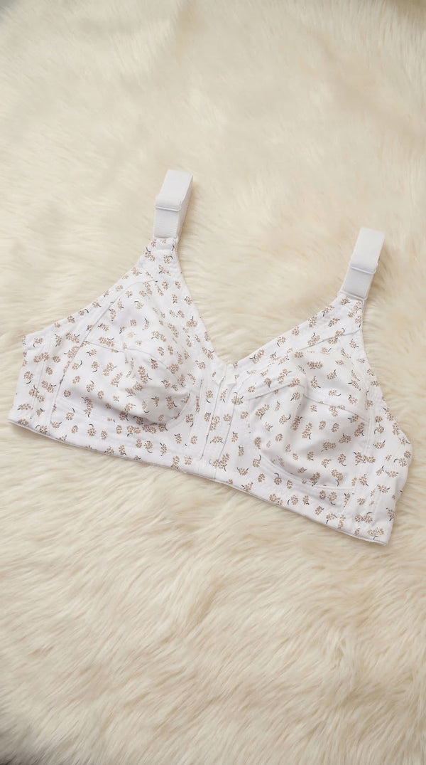 Off/White Basic Cotton Bra For Women LB5043