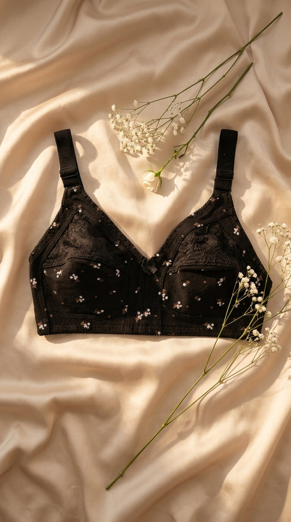 Black Cotton Bra For Women LB5055