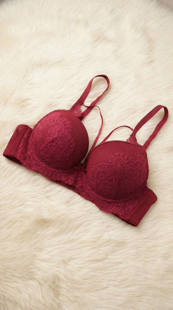 Maroon Push-Up Bra For Ladies LB5097