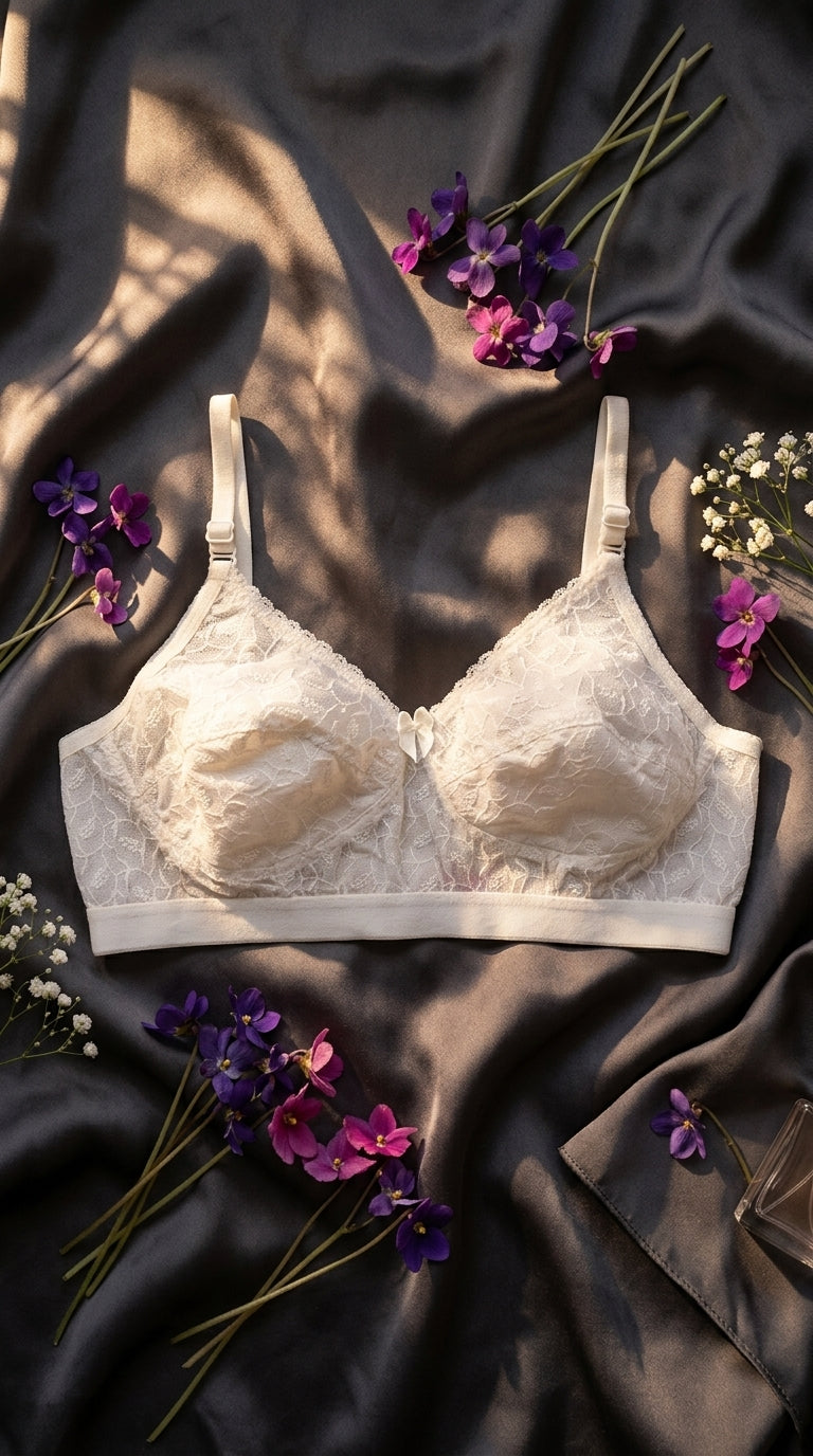 White Cotton Bra For Women LB5210