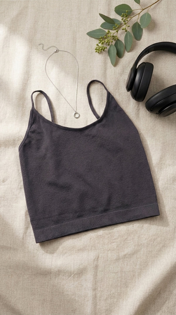 Black Crop Top Bra For Women LB5228