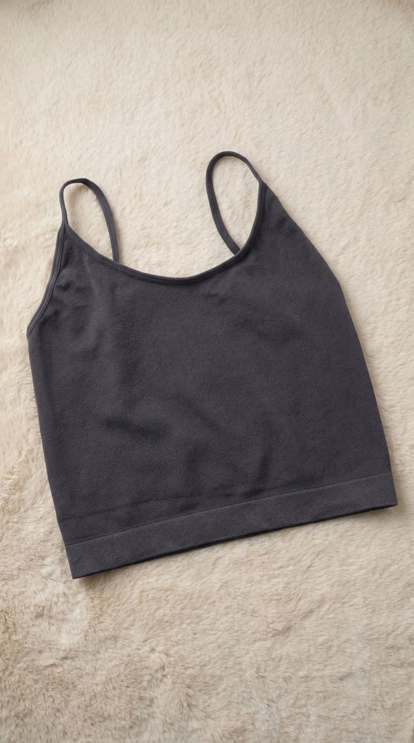 Black Crop Top Bra For Women LB5228