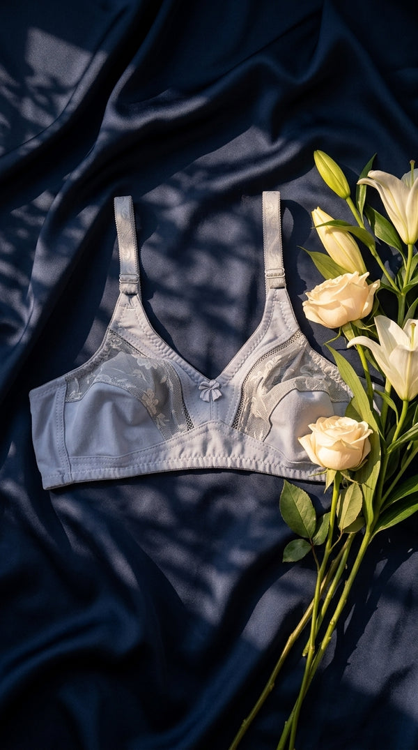 Grey Cotton Bra For Women LB5267