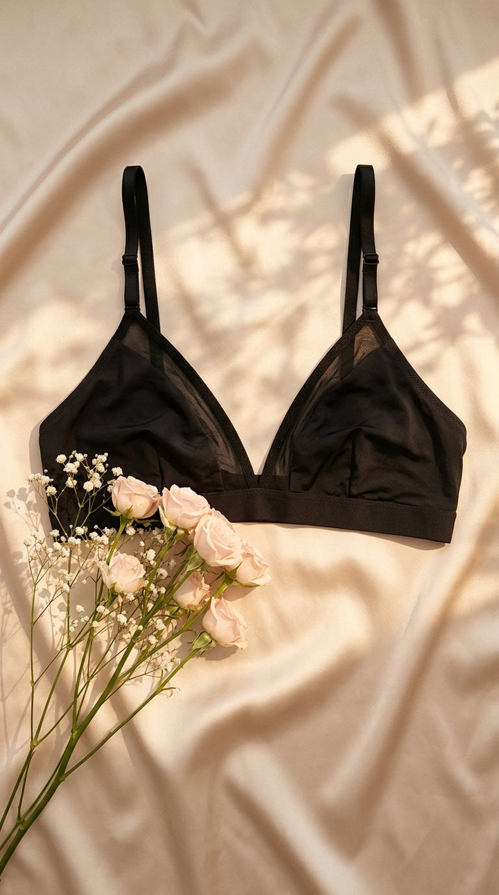 Black Cotton Bra For Women LB5367