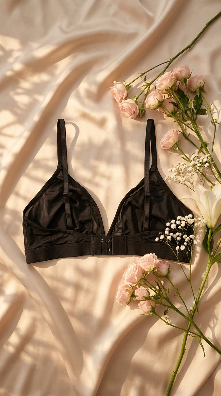 Black Cotton Bra For Women LB5367