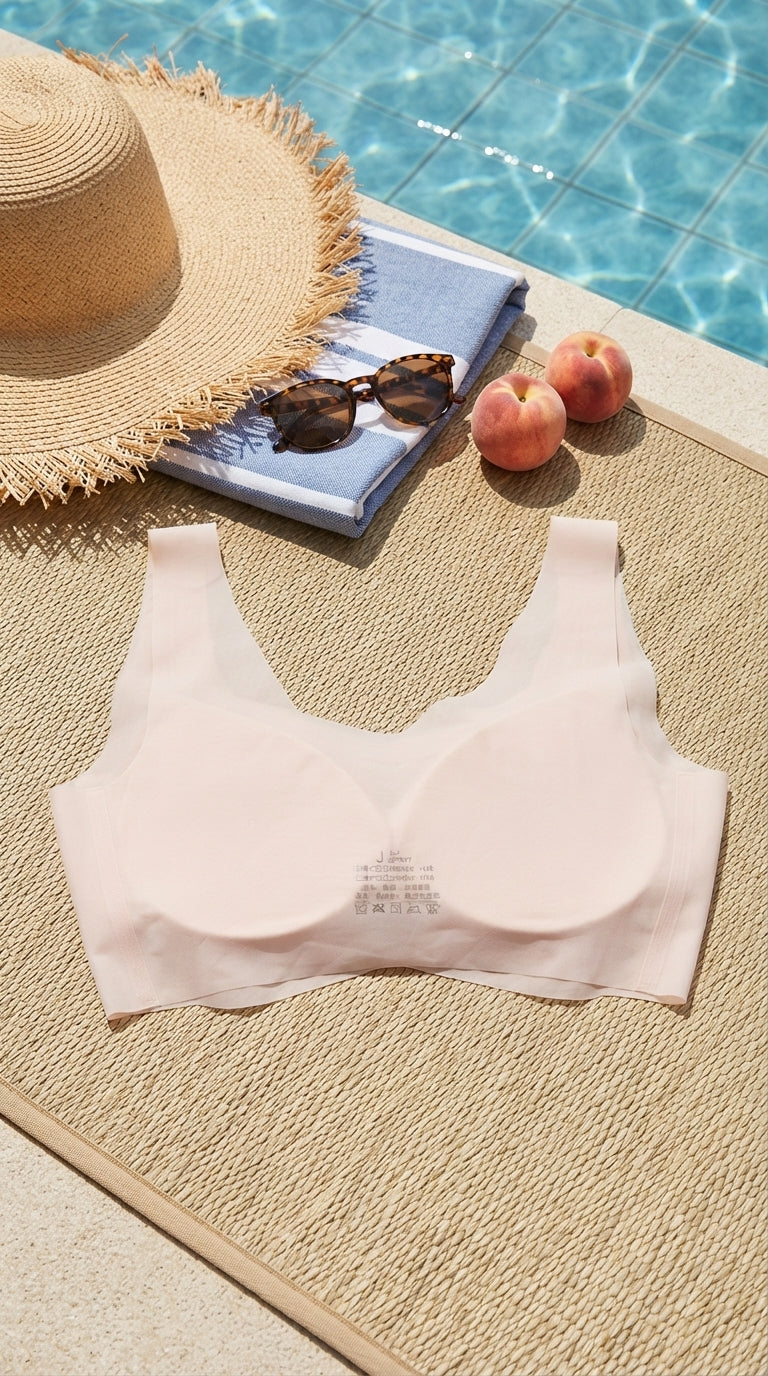 Peach Seamless Bra For Women LB5373
