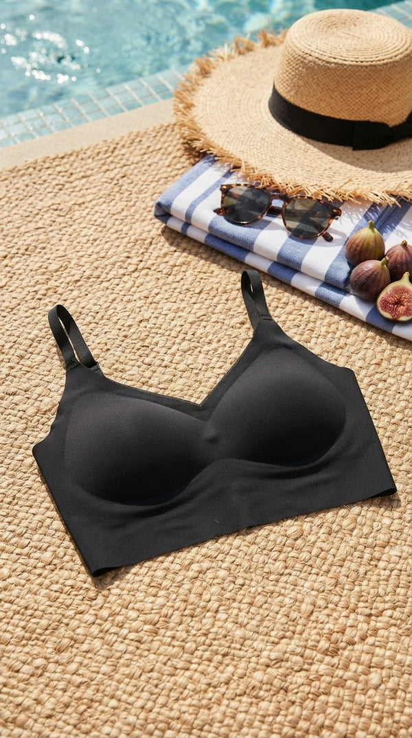 Black Seamless Bra For Women LB5376