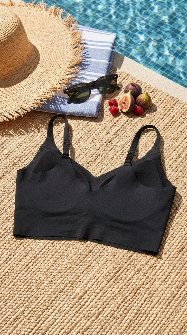 Black Seamless Bra For Women LB5376