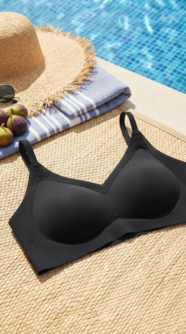 Black Seamless Bra For Women LB5377